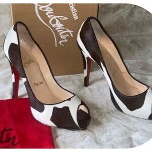 Christian Louboutin Pumps 38.5/8 US, stiletto heel ITALY Giraffe/Pony Calf Hair